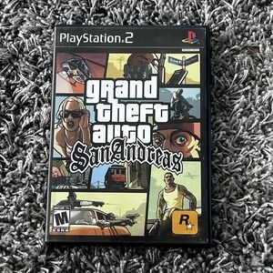 Grand Theft Auto San Andreas Sony PlayStation 2 - w/ Manual